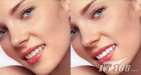 Photoshop CS3为美女刷出亮白牙齿